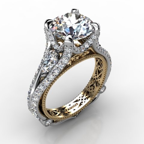 18k White Gold Engagement Ring 1.596ct - 1002971-18kw